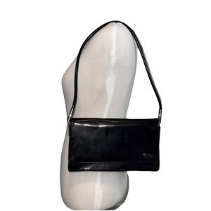 Nine West Black Patent Shoulder Bag | Vintage Y2K Baguette Purse